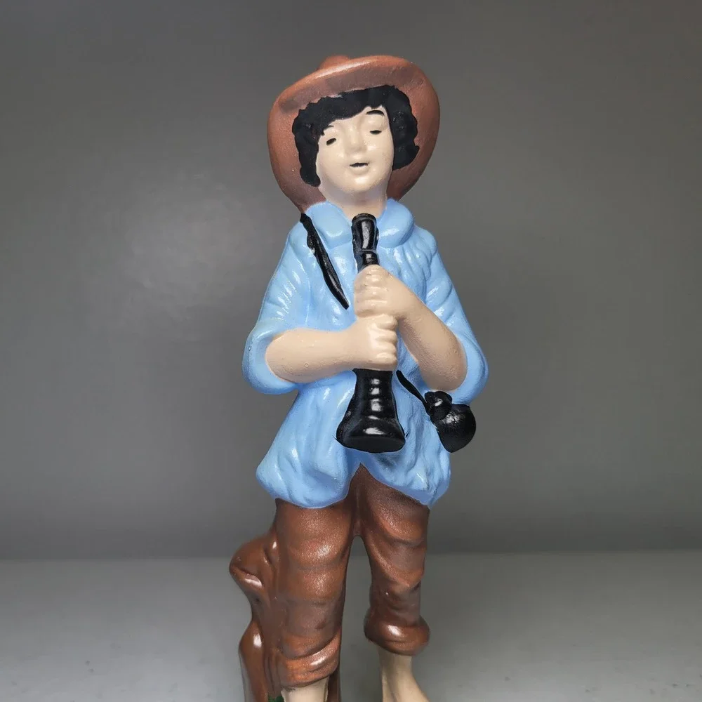 Pacific Mold‎ Boy Blue Vintage Ceramic Nativity Piece Shepherd Musician 6 Inch